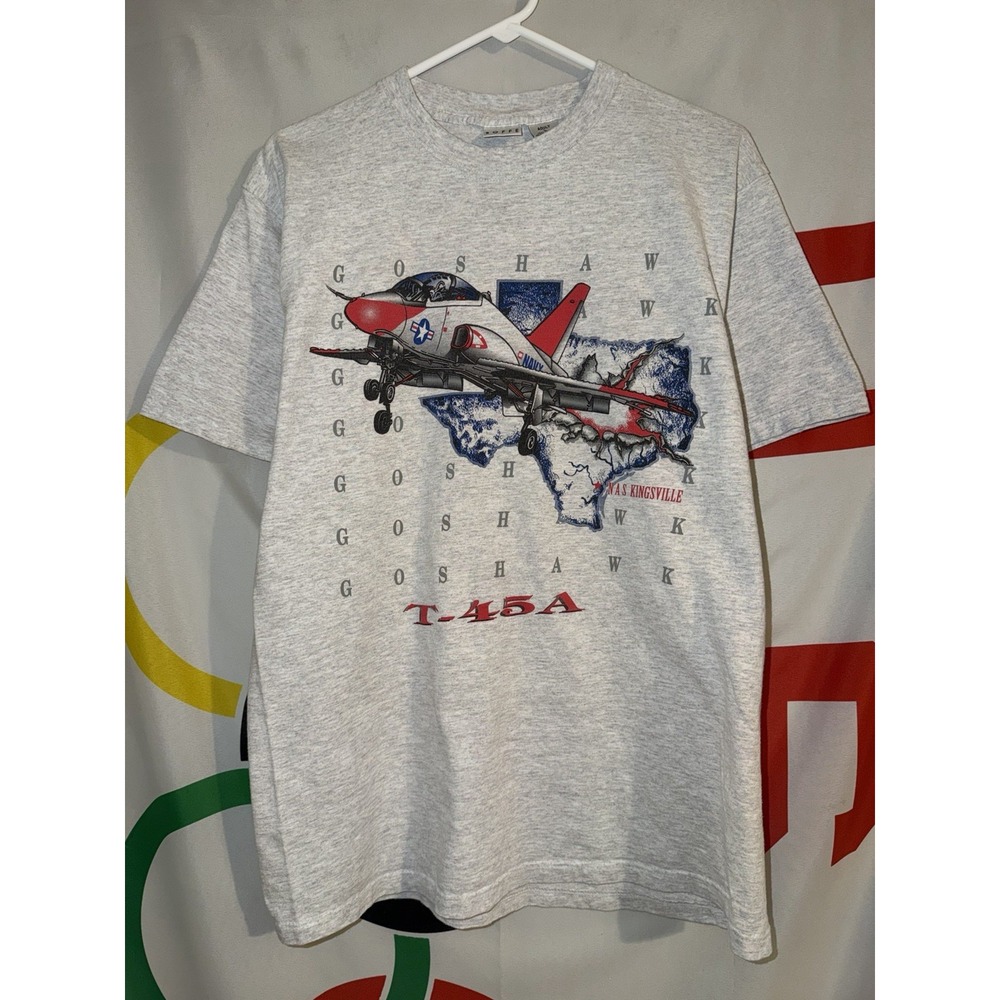 Vintage Soffe T-45A Goshawk T Shirt Large US Navy Plane Jet Military